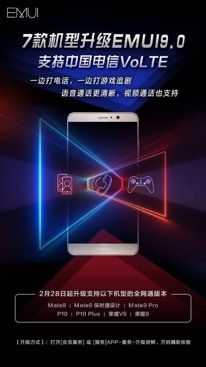 Eight Huawei models get EMUI 9.0 update