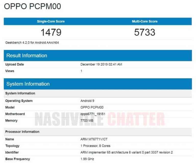 Oppo A91 Surfaces in GeekBench Listing, Render Images Reveals Design