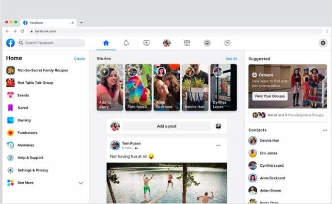Facebook rolls out its new interface with dark mode