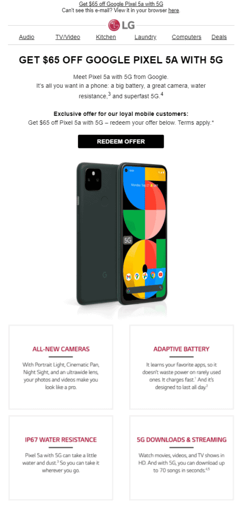 LG exits the smartphone market - recommends Google Pixel 5a for users