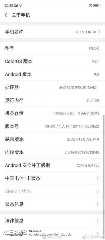 Oppo Find X Spec Sheet Leaked