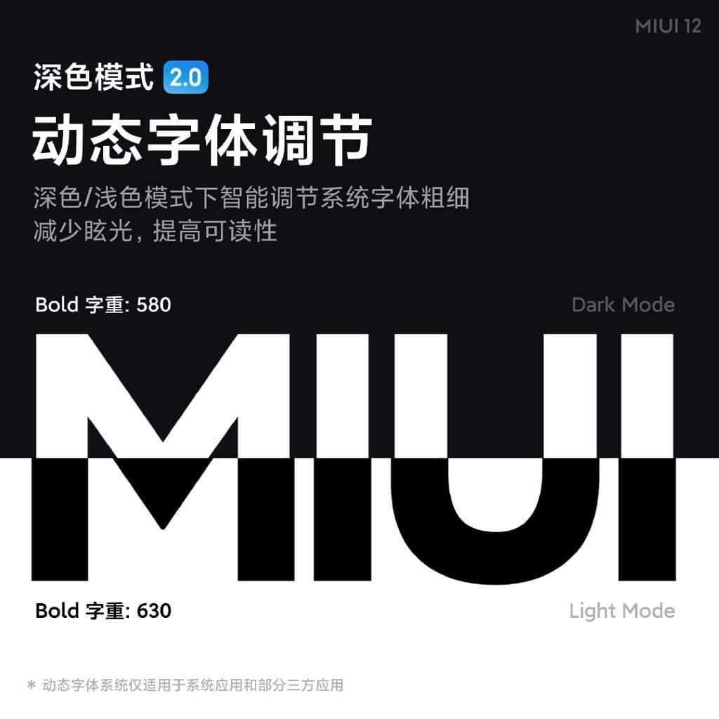 MIUI 12 Dark Mode 2.0 detailed with wallpaper dimming, automatic font weight and more