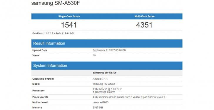 Samsung Galaxy A5 2018 appears on Geekbench, with brand new Exynos chipset