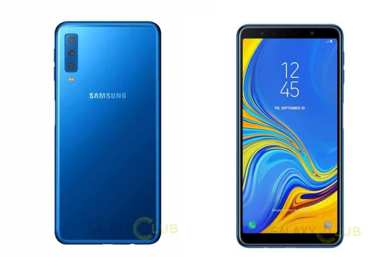 Galaxy A7 (2018) press renders reveal triple camera, side mounted fingerprint scanner