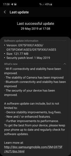 Samsung tries again: new update for the Galaxy S10, hoping it's the "right" one