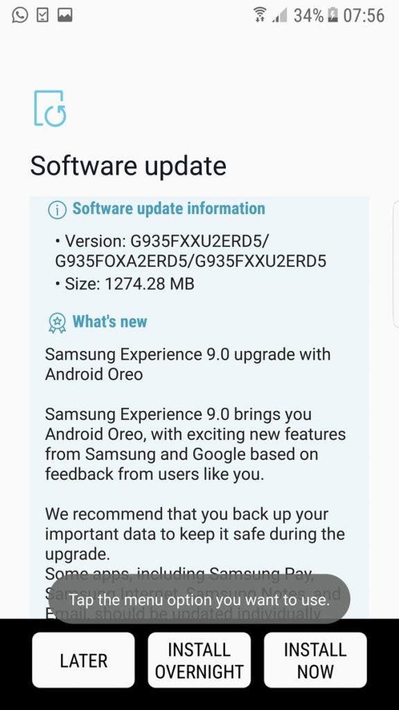 Samsung Galaxy S7 and Galaxy S7 Edge Now Receiving Android Oreo