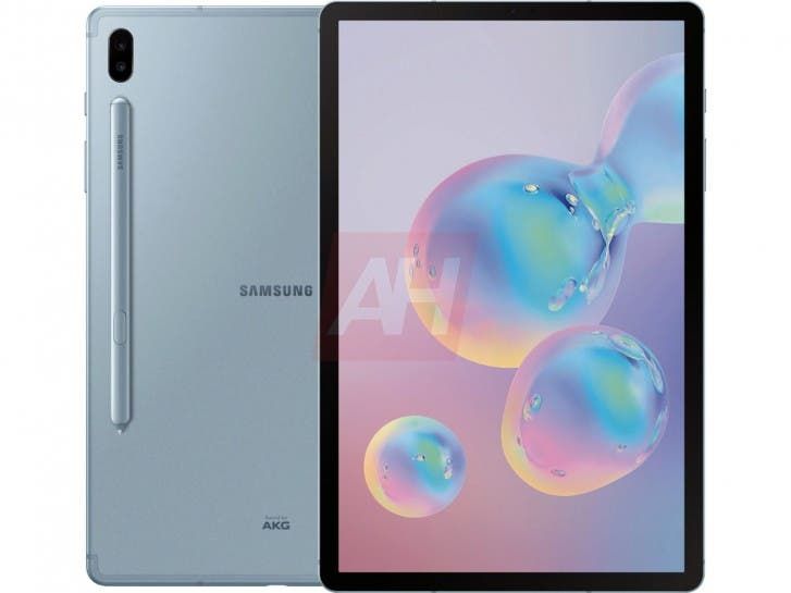 Samsung Galaxy Tab S6 renders surface with a keyboard accessory
