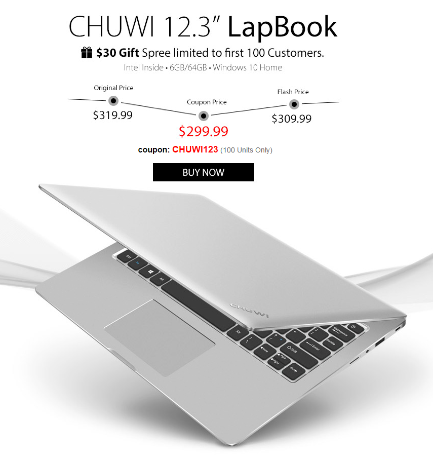 Chuwi Lapbook 12.3 now supports Ubuntu, discounted to $299
