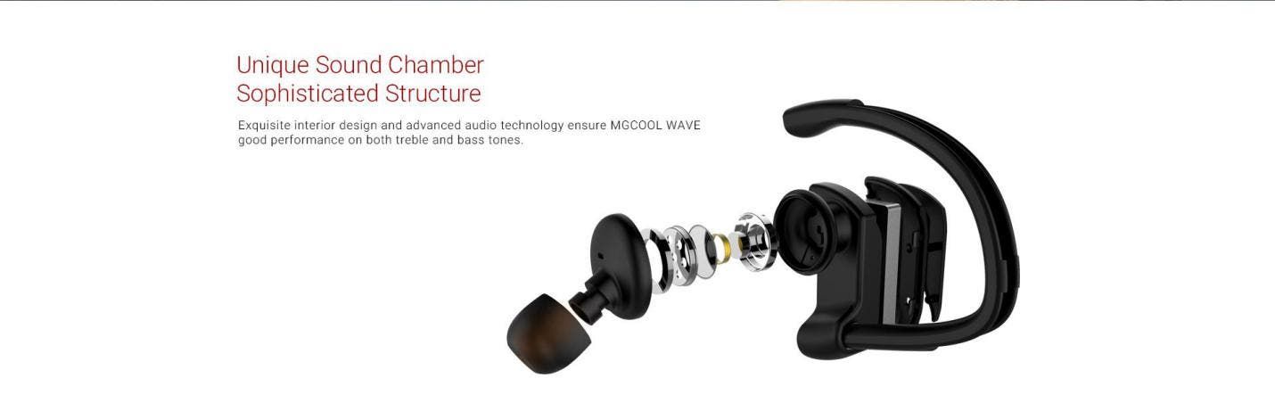 MGCOOL Wave bluetooth earphones to produce high definition audio