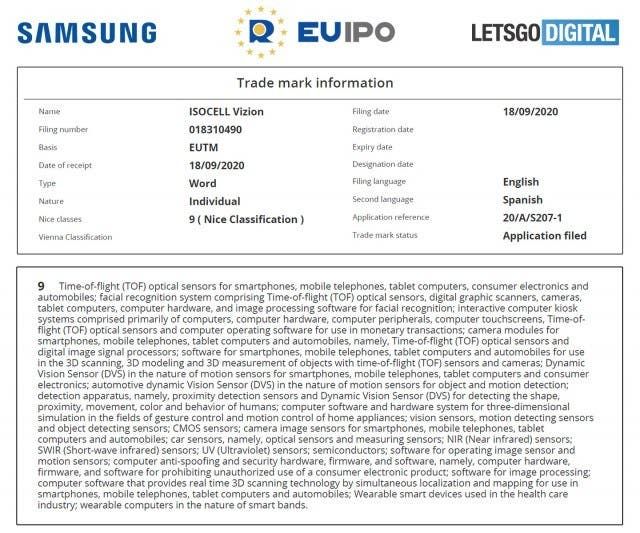 Samsung is working on a 3D ToF Sensor dubbed ISOCELL Vizion