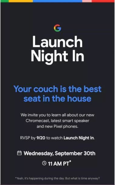Official: Google Pixel 5 will launch on September 30th