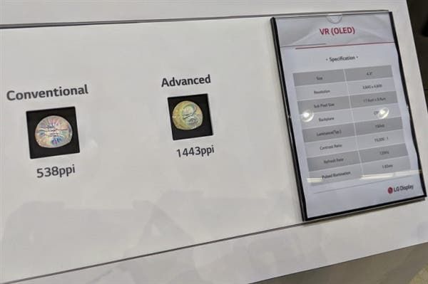 Google And LG Launched A New 1443 ppi OLED Display