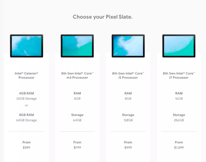 Google debuts Pixel Slate with detachable keyboard starting at $599