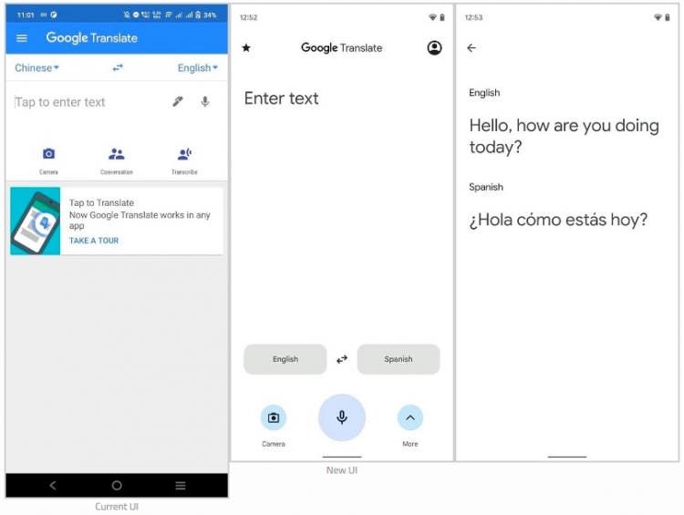 Google will redesign the interface of its Translation app