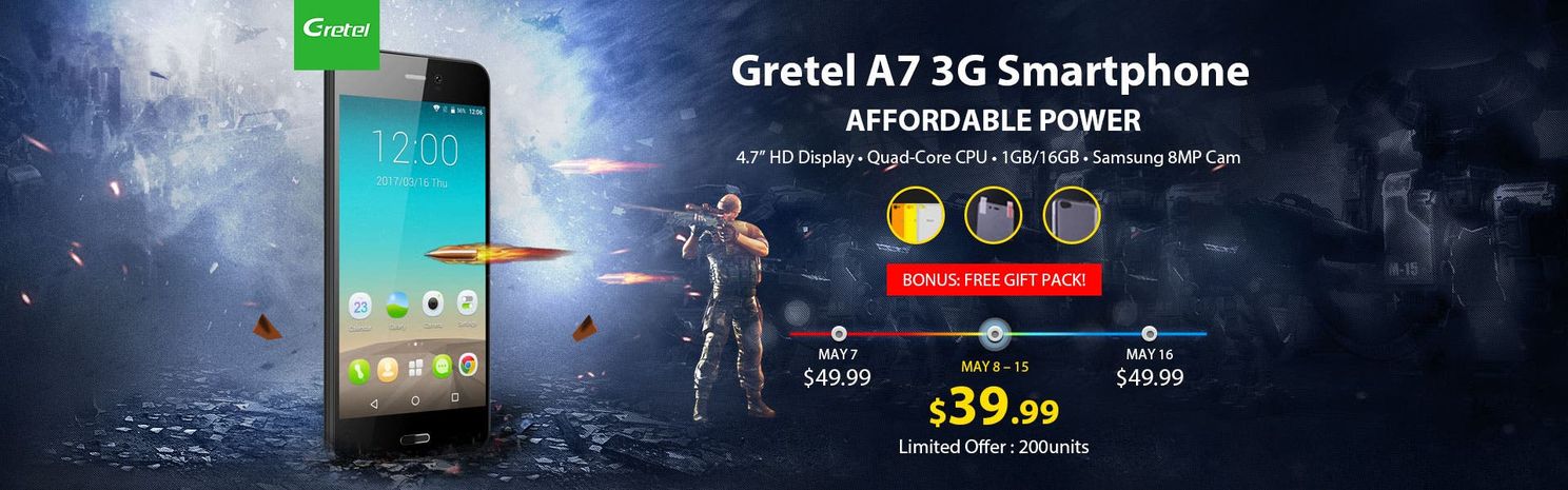 Gretel A7 First Hands-on Video, available at Gearbest for $39.99