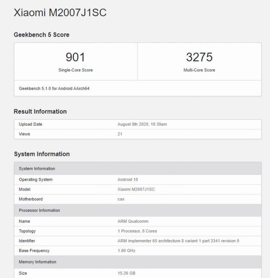 Xiaomi Mi 10 Ultra surfaces on GeekBench ahead of the official reveal