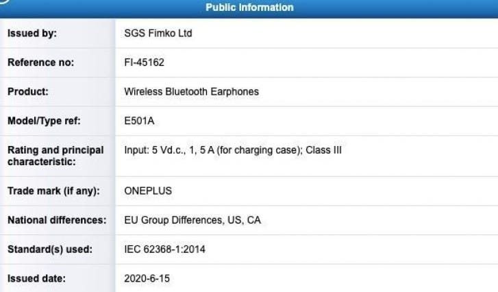 OnePlus Buds gets certification in Finland, might launch alongside OnePlus Nord
