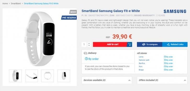 Samsung Galaxy Fit and Fit-e spec sheet revealed in pre-booking page in Portugal