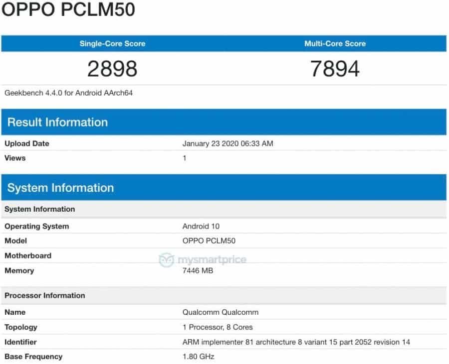 Two Oppo Phones Appears on GeekBench Listing, Spotted Running SD 765G & Helio P90 SoC
