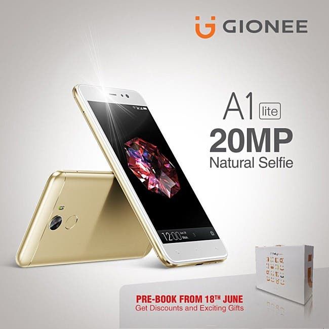 Gionee A1 lite goes official with 20MP selfie camera, 4,000mAh battery