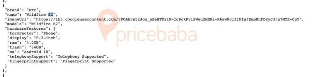 HTC Wildfire E2 surfaces on Google Play Console, reveals key specs