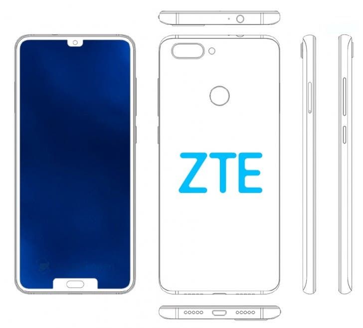 ZTE patents surface revealing another dual-notched smartphone