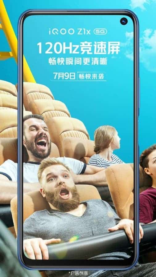 iQOO Z1x with 120Hz refresh rate, punch-hole display to launch on July 9