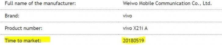 Vivo X21i Listed on China Telecom, Reveals Price, Specs and Release Date