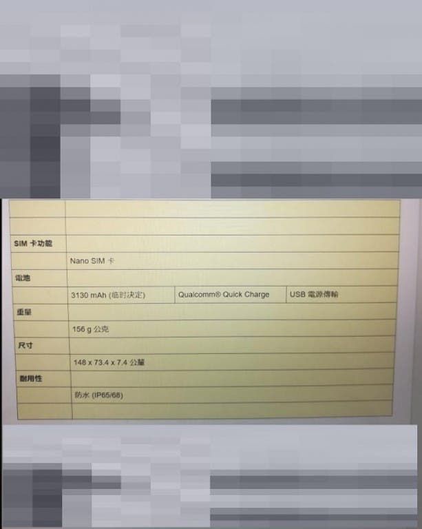 Sony H8216 rumored specifications leak
