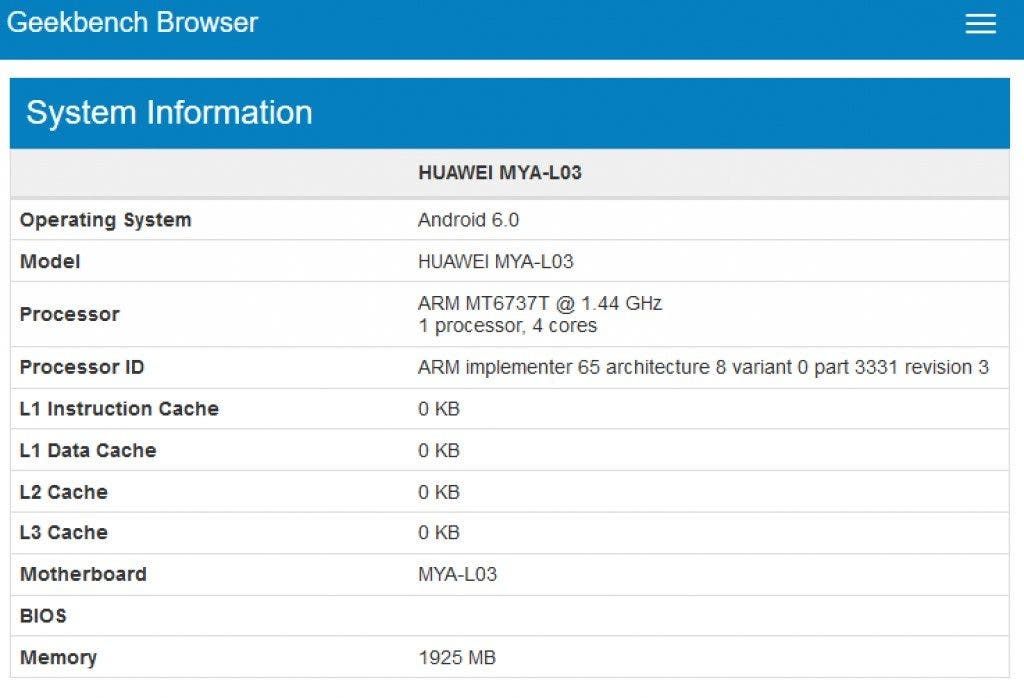 Huawei Maya appears on GFX Bench, looks like a budget phone