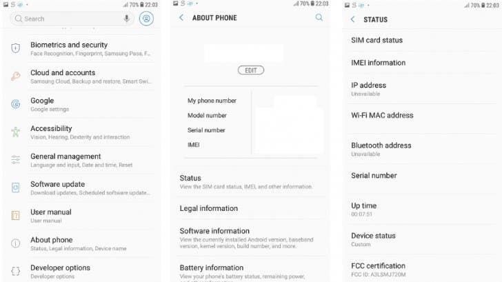 Alleged Samsung Galaxy J7 (2018) exposed by FCC and GeekBench