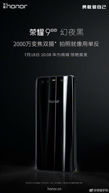 Honor 9 Midnight Black version ready to launch next week