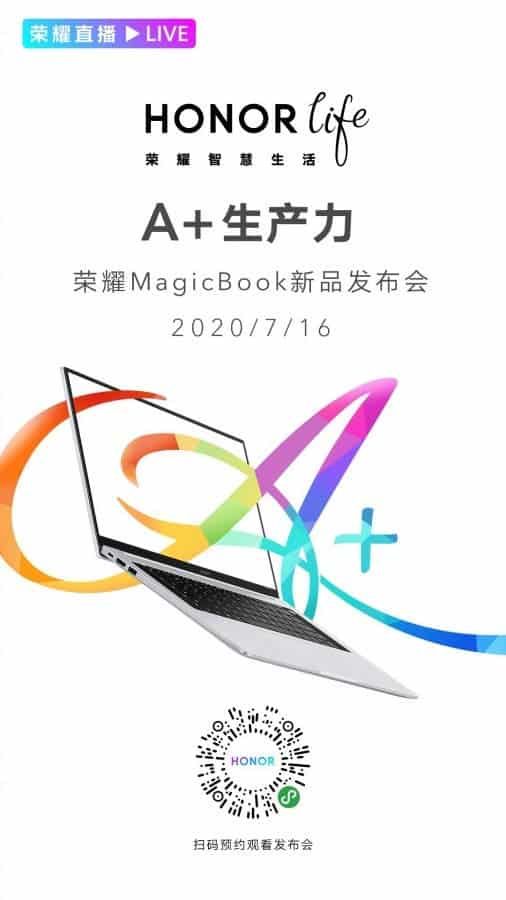 Honor MagicBook will get Ryzen 4000 CPUs on July 16