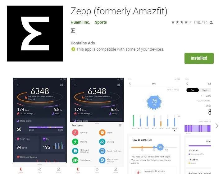 Amazfit app gets rebranded to Zepp on Google Play Store