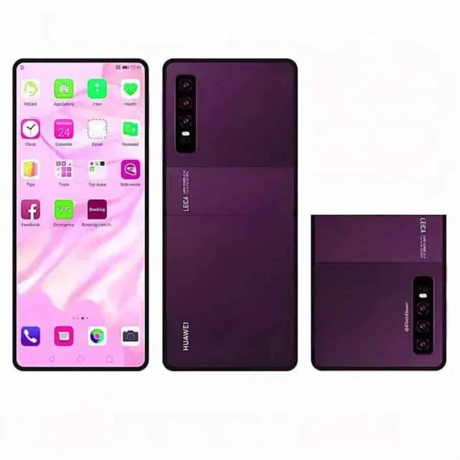 Huawei's upcoming flip foldable smartphone had its design revealed