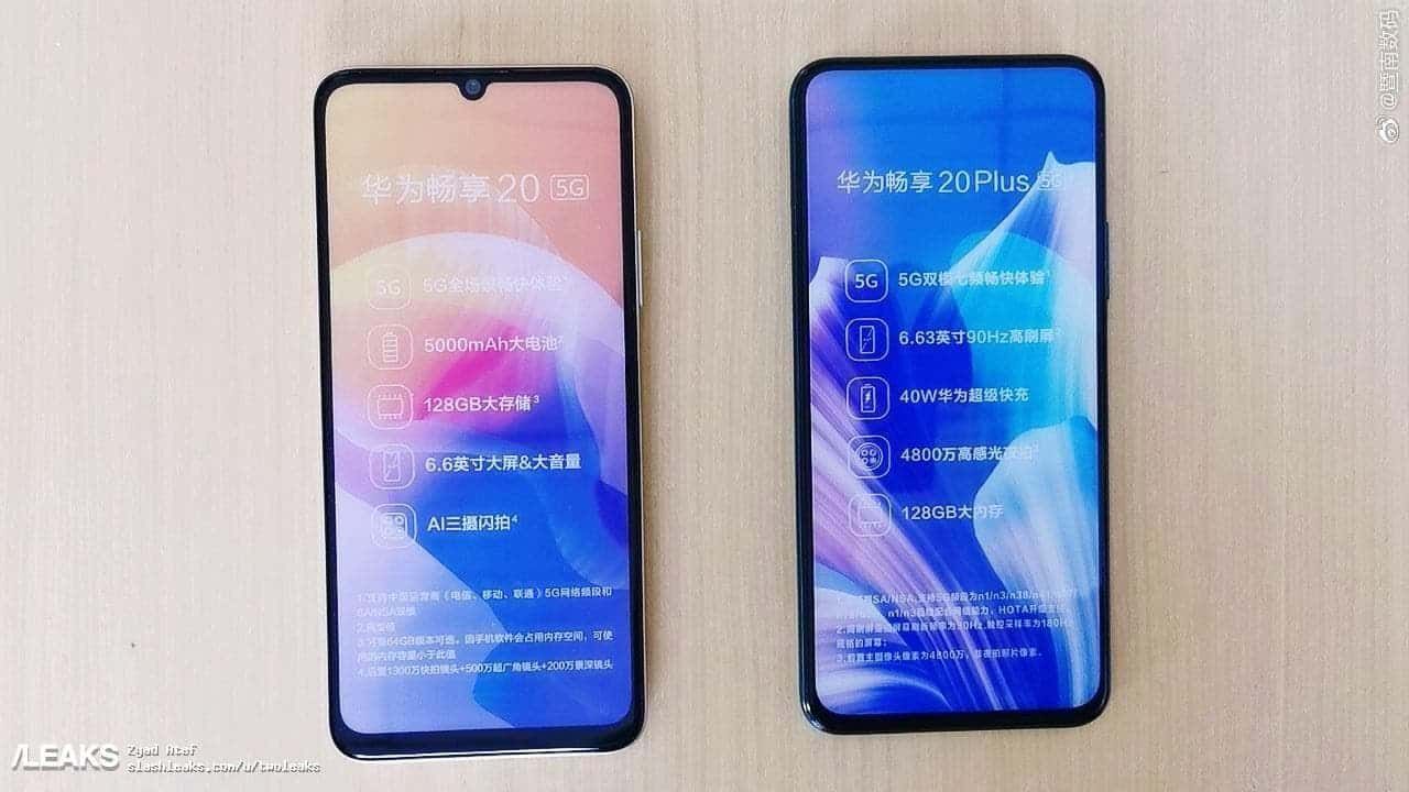 Huawei Enjoy 20 and 20 Plus specifications and designs have been leaked