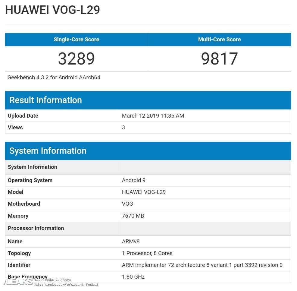 Huawei P30 Pro spotted on Geekbench, sits behind competitions