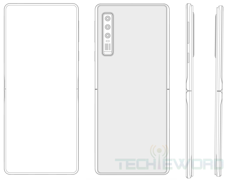 Huawei patents Razr-type verticial foldable phone