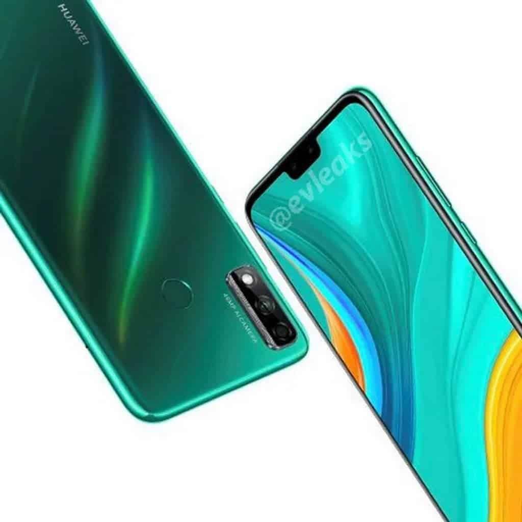 Huawei Y8s leaked render reveals wide notch and dual-camera setup