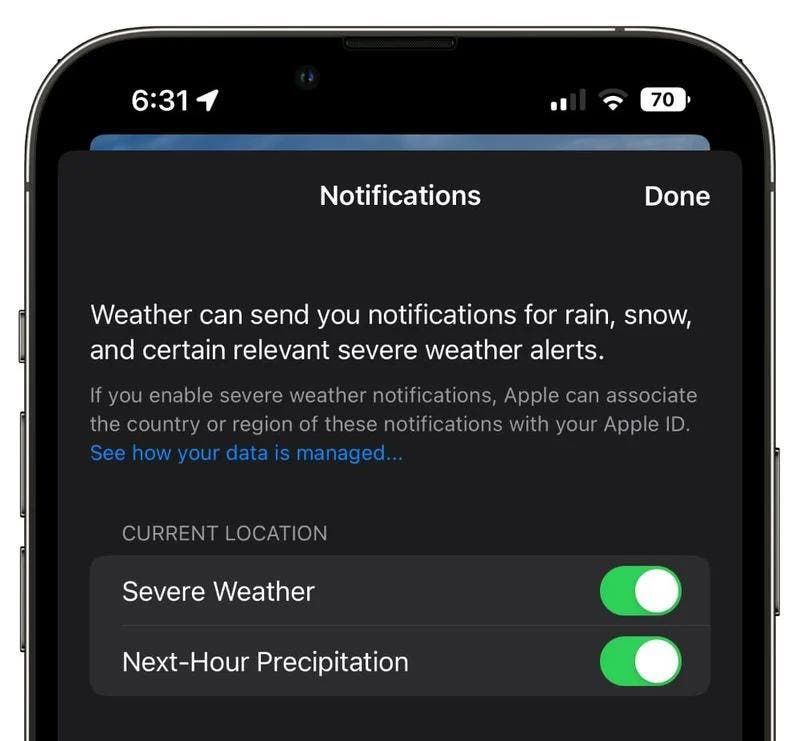 Apple iOS 16: Here are the new features of the Weather App