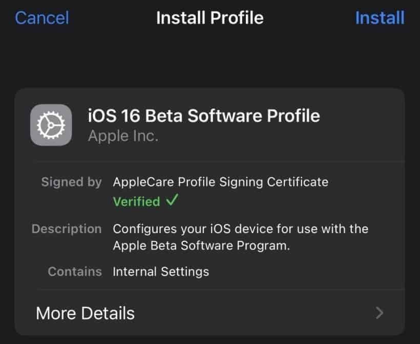 iOS 16 Beta description file leaks -  significant icon changes