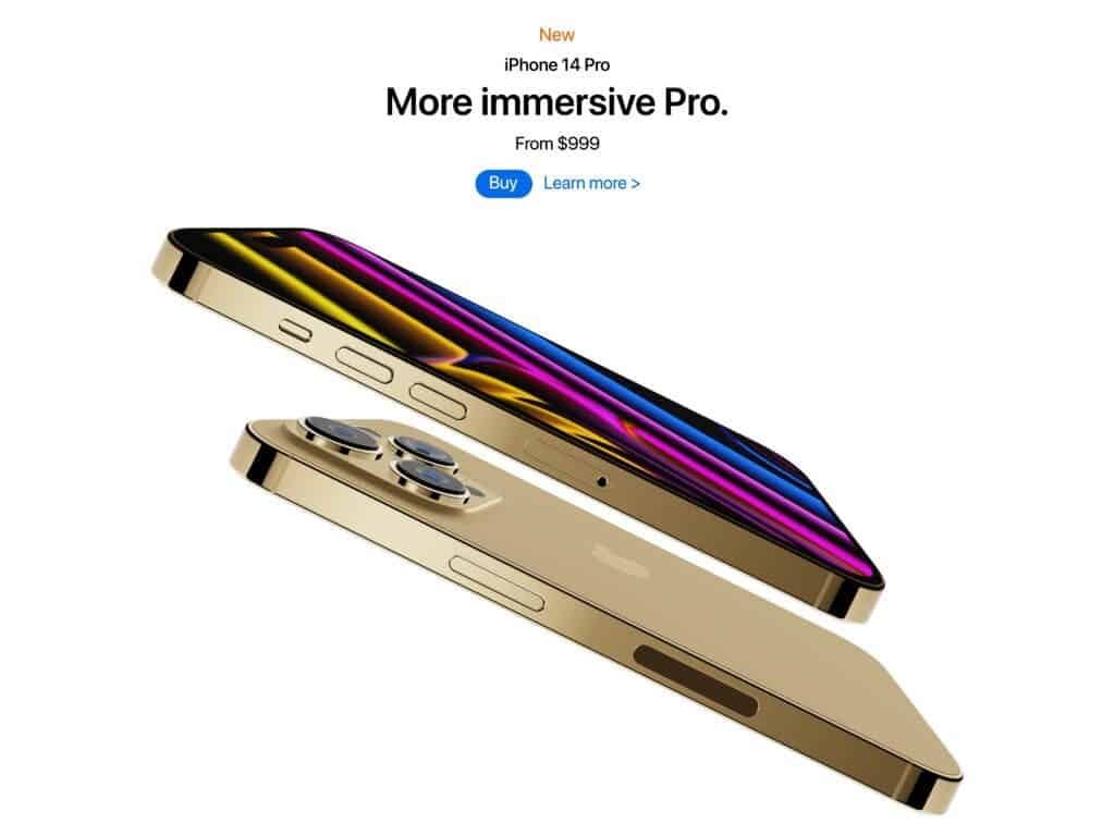iPhone 14 Pro four colour matching - "local gold" makes a comeback