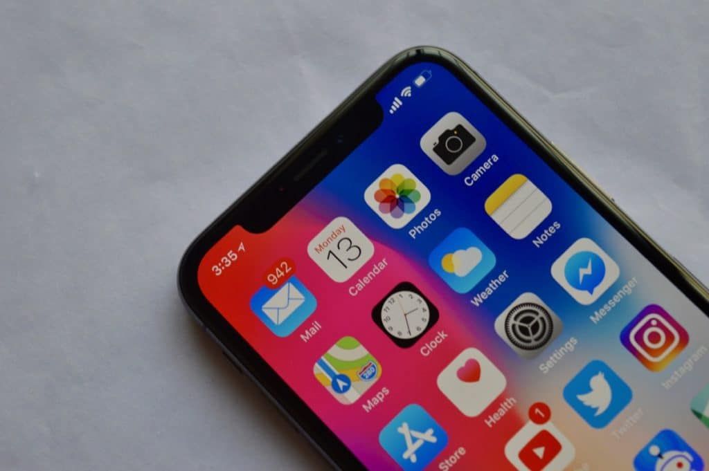 iPhone X with notch