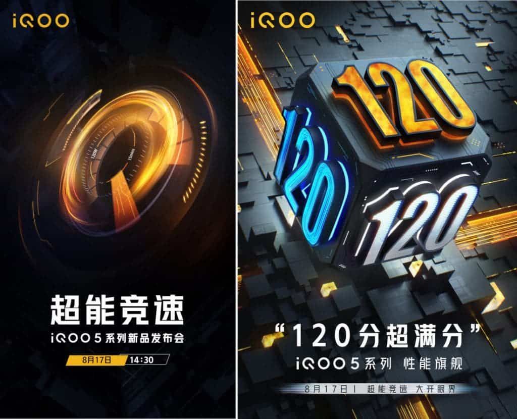 iQOO 5 series with 120W fast charge to officially arrive on August 17