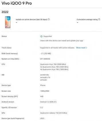 iQOO 9 Pro Indian Variant Key Specifications Tipped Via Latest Listings