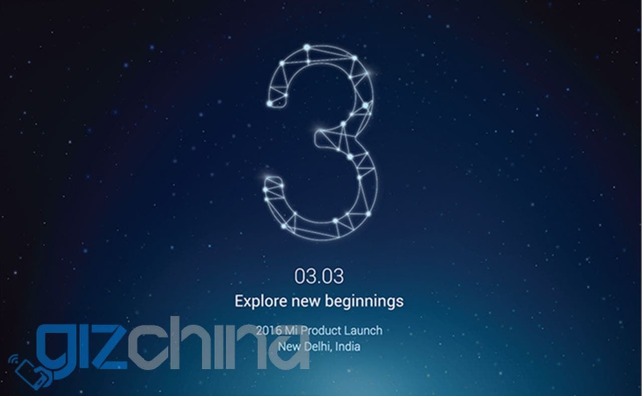 Xiaomi sends invites for 03.03 event in India