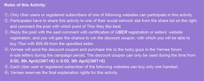 Vernee Thor available for 99.99$