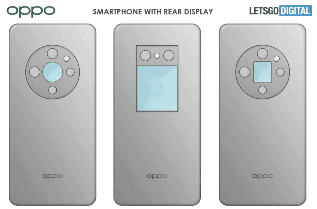 Oppo certified three designs for smartphones with rear displays