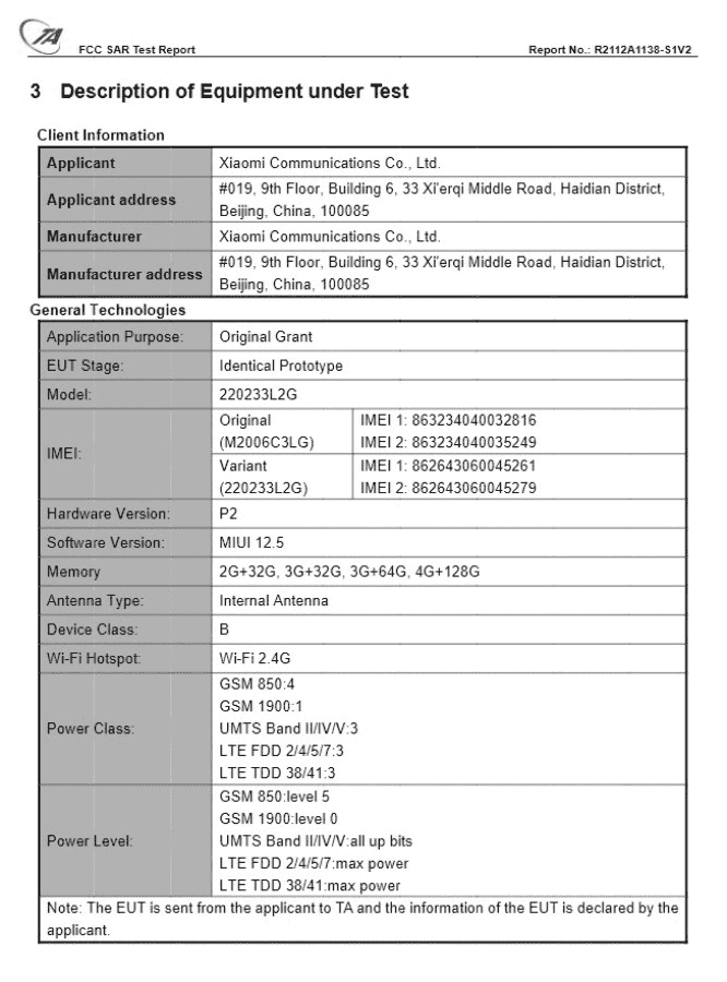 Redmi 10A passes by Geekbench and FCC, key specs revealed