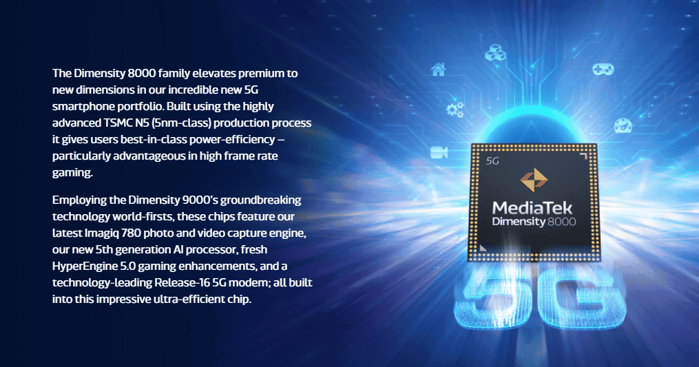 MediaTek Dimensity 8100, Dimensity 8000 and 1300 have been revealed